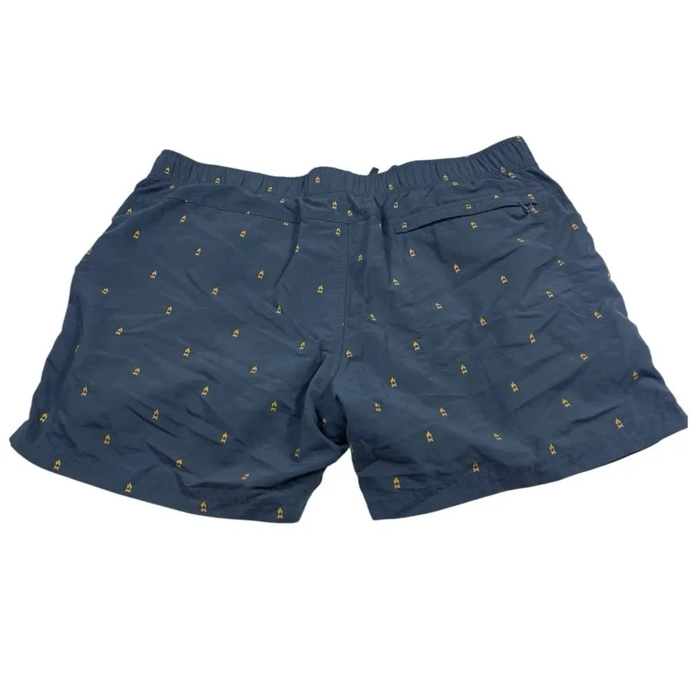 The North Face Shorts Mens XL Flash Dry Swim Trunks Camp Fire Print Mesh Lined